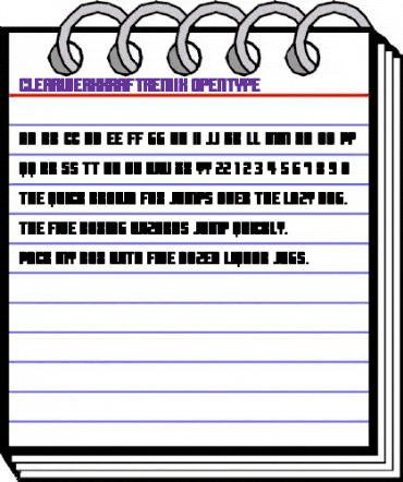 Clearwerkkraftremix Regular animated font preview