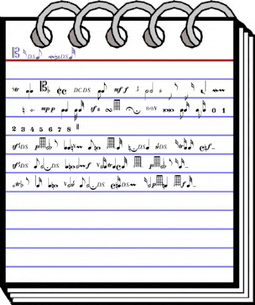 Clef Notes Normal animated font preview