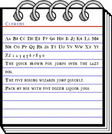 Clemens Regular animated font preview