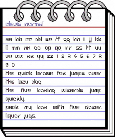 Clevis-Normal Regular animated font preview