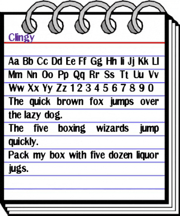 Clingy Regular animated font preview Clingy Regular animated font preview