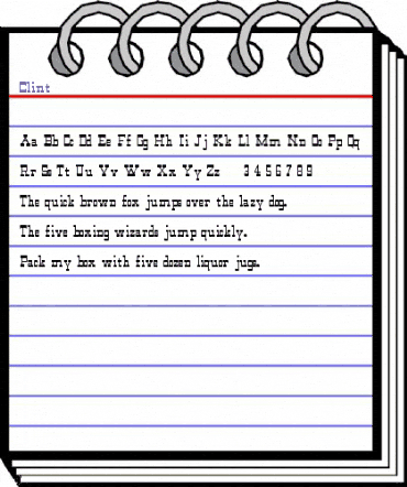 Clint Regular animated font preview