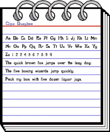 Clipz Busybee Regular animated font preview Clipz Busybee Regular animated font preview