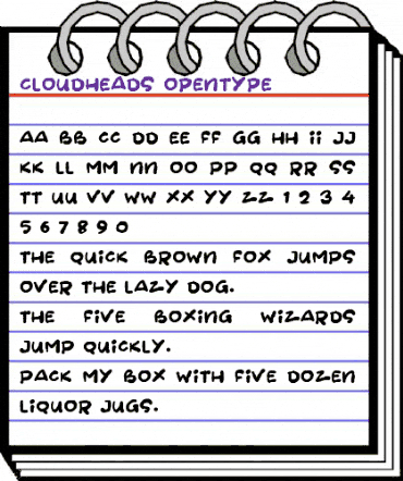Cloudheads Regular animated font preview