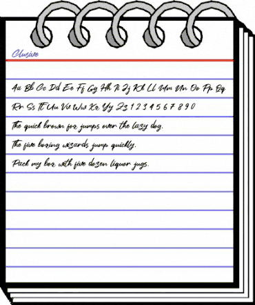 Clusive Regular animated font preview