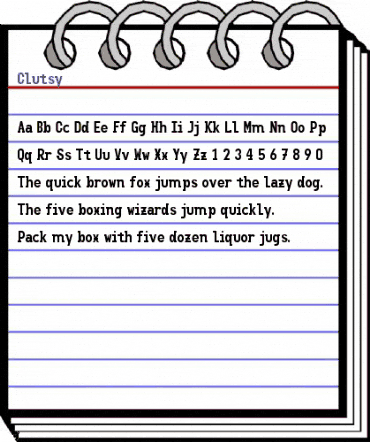 Clutsy Regular animated font preview