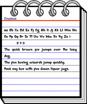 Cnossus Regular animated font preview