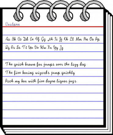 Coalpen Regular animated font preview