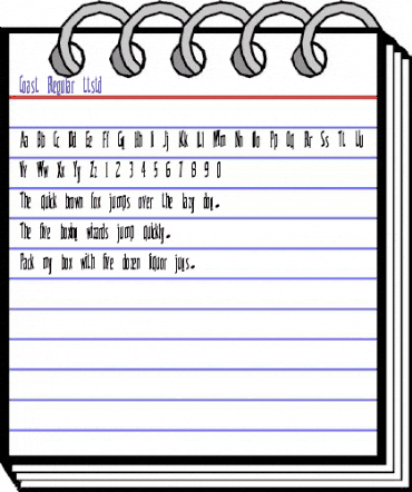 Coast Regular animated font preview