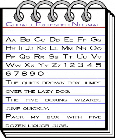 Cobalt-Extended Normal animated font preview