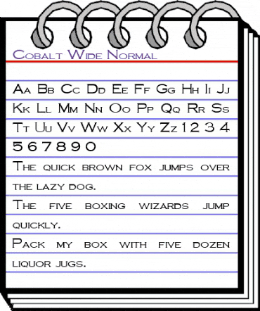 Cobalt Wide Normal animated font preview