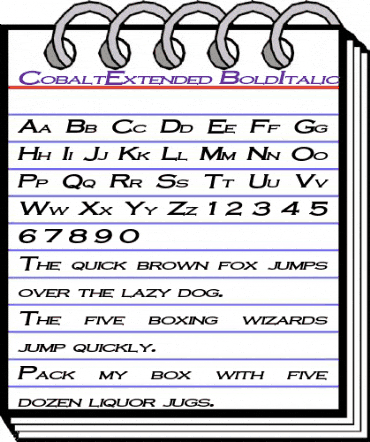 CobaltExtended BoldItalic animated font preview CobaltExtended BoldItalic animated font preview