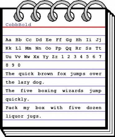 CobbBold Normal animated font preview