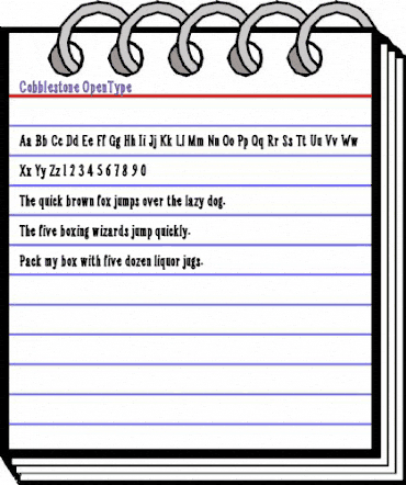 Cobblestone Regular animated font preview Cobblestone Regular animated font preview