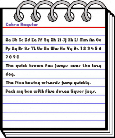 Cobra Regular animated font preview