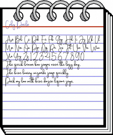 Coby Daila Regular animated font preview