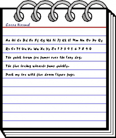 Cocoa Normal animated font preview