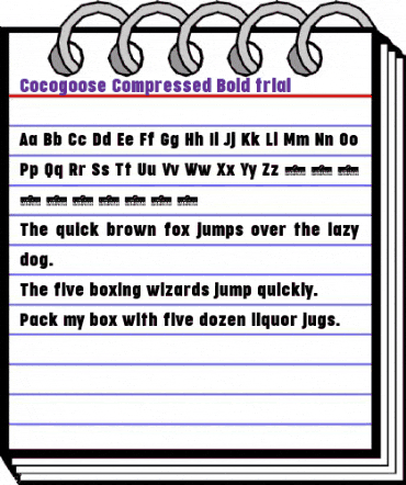 Cocogoose Compressed Trial Bold animated font preview