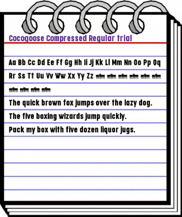 Cocogoose Compressed Trial Regular animated font preview