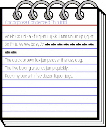 Cocogoose Condensed Trial Thin animated font preview