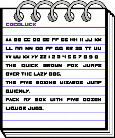 Cocoluck Regular animated font preview