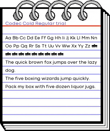 Codec Cold Trial Regular animated font preview