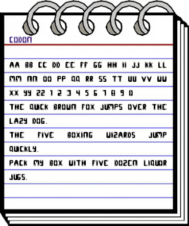 CODON Regular animated font preview CODON Regular animated font preview