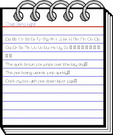 Coet Demo Light Regular animated font preview