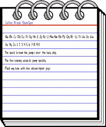 Coffee Break Regular animated font preview