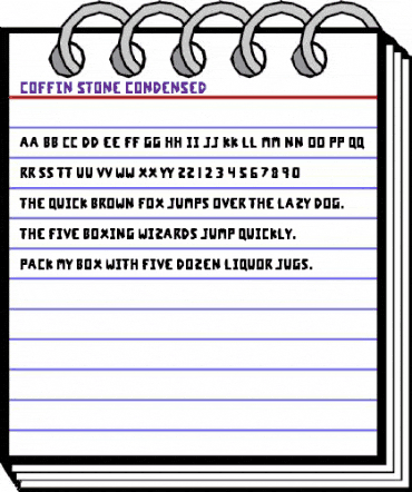 Coffin Stone Condensed Condensed animated font preview