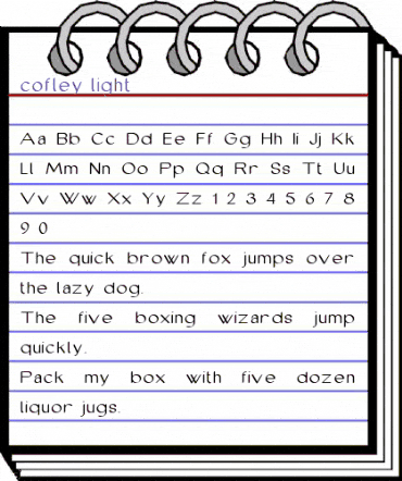 cofley light animated font preview