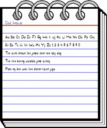 Cold House Regular animated font preview