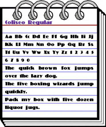 Coliseo Regular animated font preview