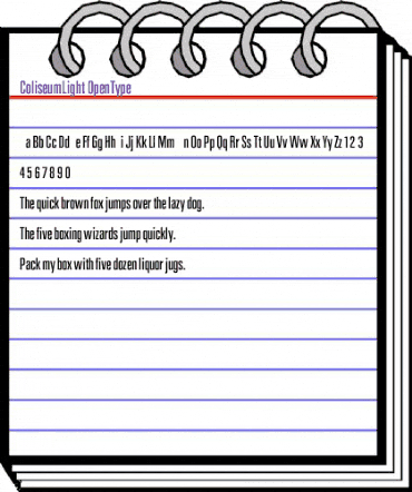 ColiseumLight Regular animated font preview ColiseumLight Regular animated font preview