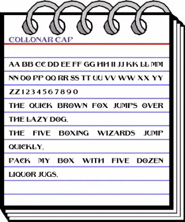 COLLONAR CAP Regular animated font preview