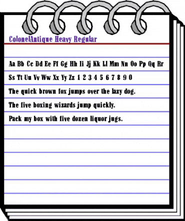 ColonelAntique-Heavy Regular animated font preview