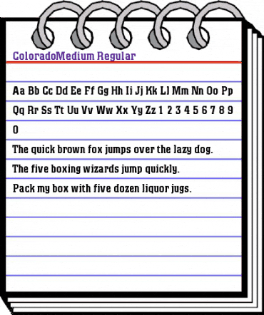 ColoradoMedium Regular animated font preview