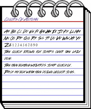 Colors Of Autumn Regular animated font preview