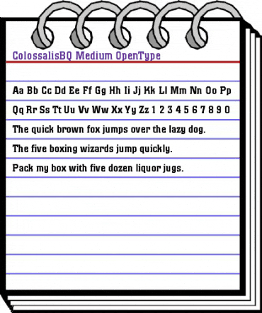 Colossalis BQ Regular animated font preview