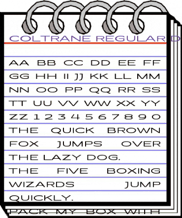 Coltrane Regular Demo animated font preview