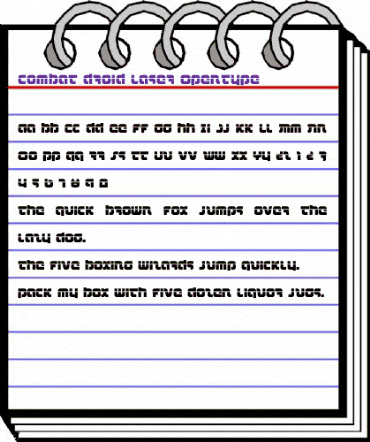 Combat Droid Laser Regular animated font preview Combat Droid Laser Regular animated font preview