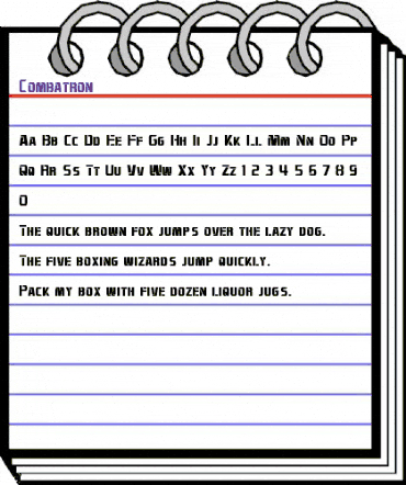 Combatron Regular animated font preview