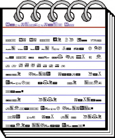 CombiSymbols CD Regular animated font preview