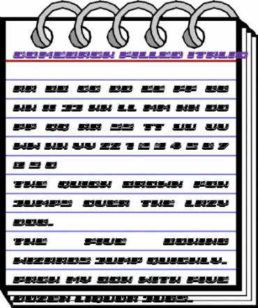 Comeback Filled Italic animated font preview