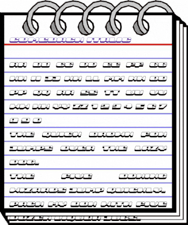 Comeback Italic animated font preview