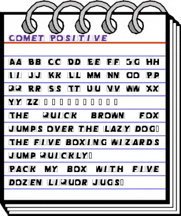 Comet Positive animated font preview
