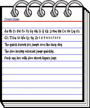 Comfortune Regular animated font preview
