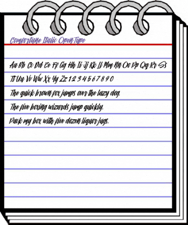 Comfortune Italic Italic animated font preview