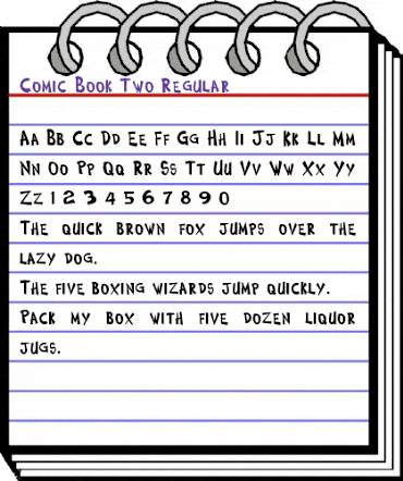 Comic Book Two Regular animated font preview