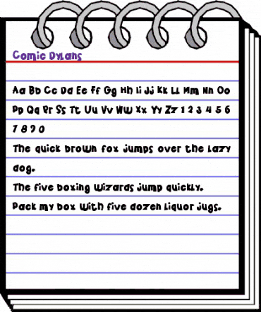 Comic Dylans Regular animated font preview